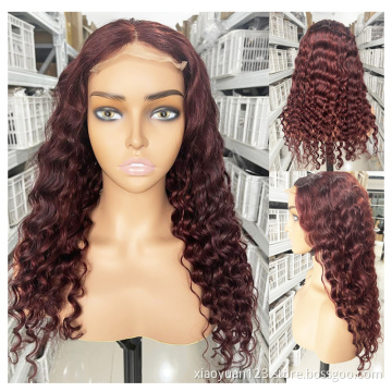 Custom Design 150% Density 22"hd Loose Wave Wig Raw India Lace Frontal wigs Brazilian Human Hair Lace Frontal Wig With Baby Hair